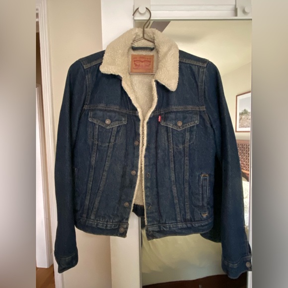 LEVI’S SHERPA DENIM TRUCKER JACKET SMALL - Picture 3 of 7